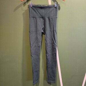 All in Motion Ribbed High Waist Leggings Dark Green Athletic Athleisure Size M